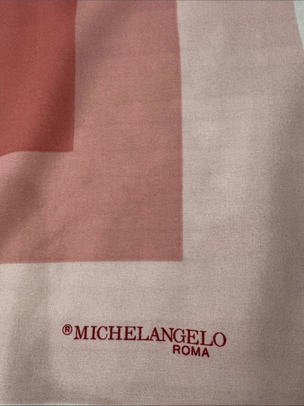 Michelangelo Pink to Red Concentric Square Silk Scarf